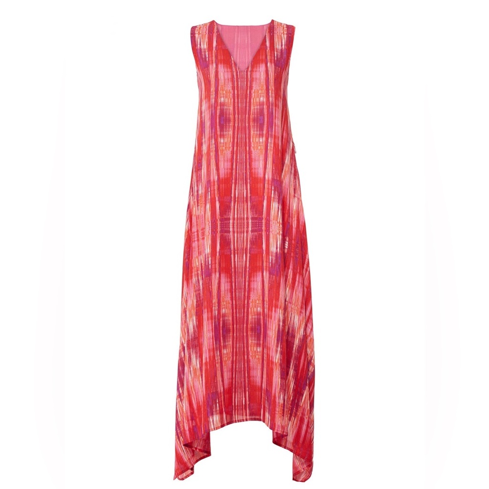 N Natori Abstract V-neck Dress, Size XL